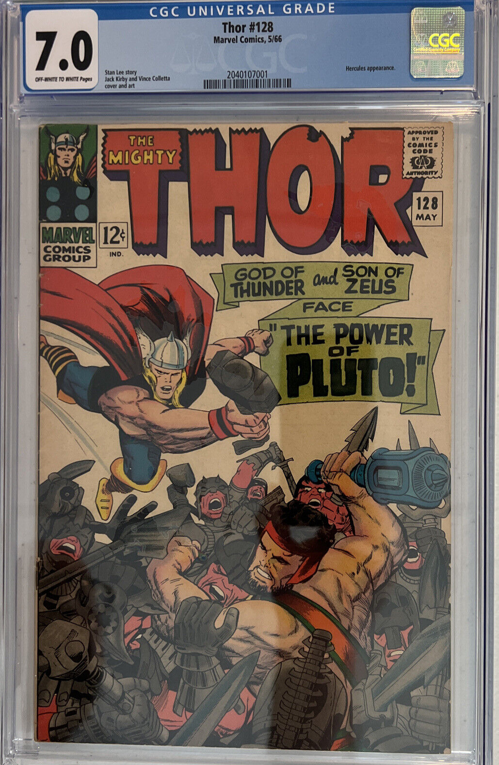 Thor #128 - CGC 7.0 - Off-White To White Pages - Marvel Comics 1966