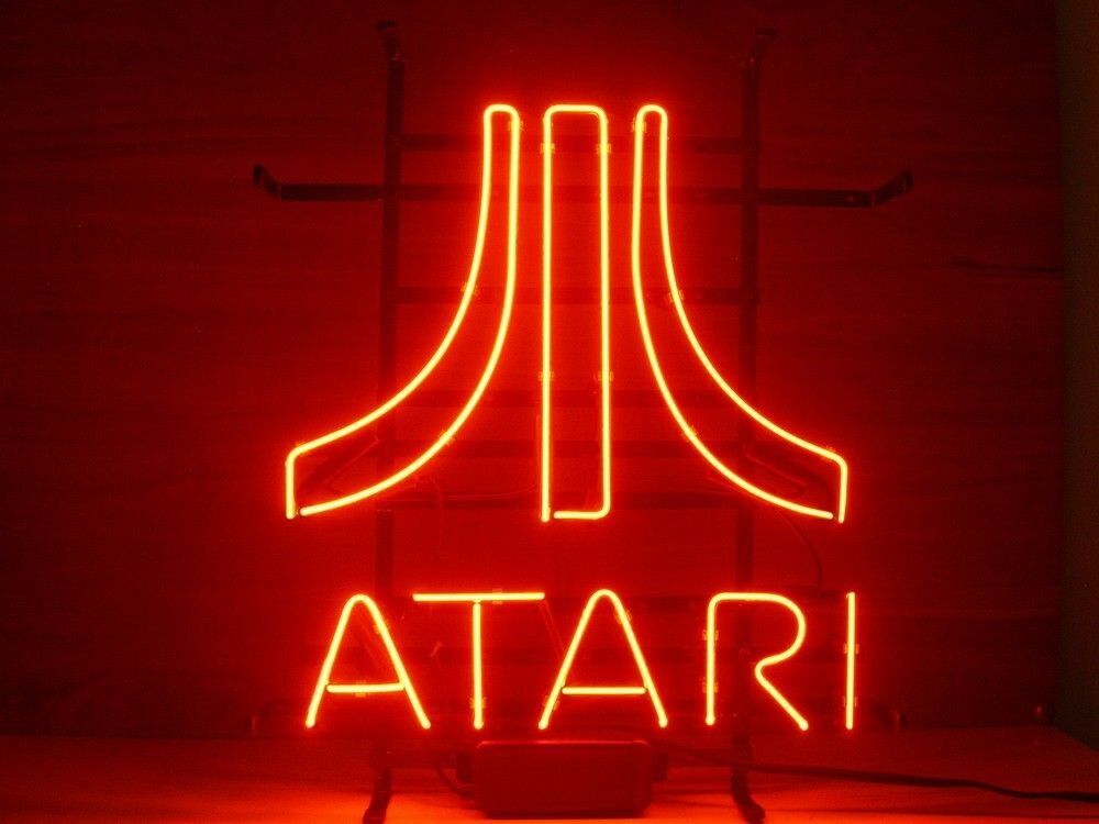 Atari Red Game Room Neon Sign Lamp Light Beer Bar With Dimmer