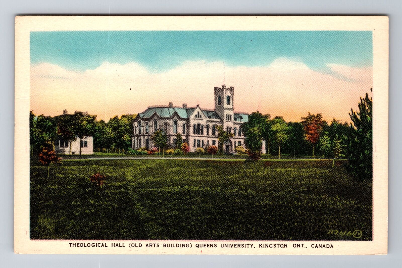 Kingston Ontario-Canada, Theological Hall, Antique, Vintage Souvenir Postcard