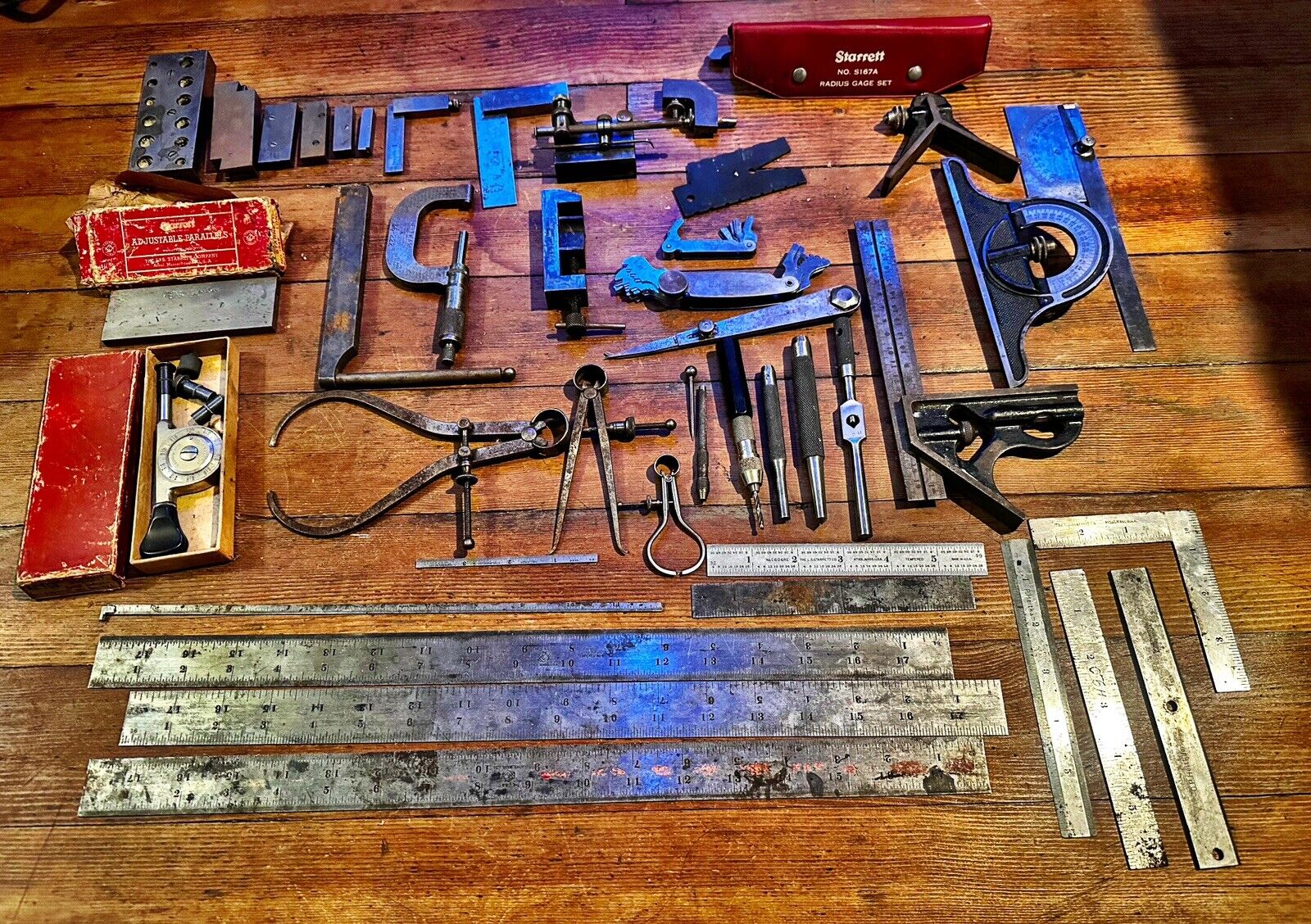 Vintage Machinist Tool Lot L.S. Starrett  Made In USA