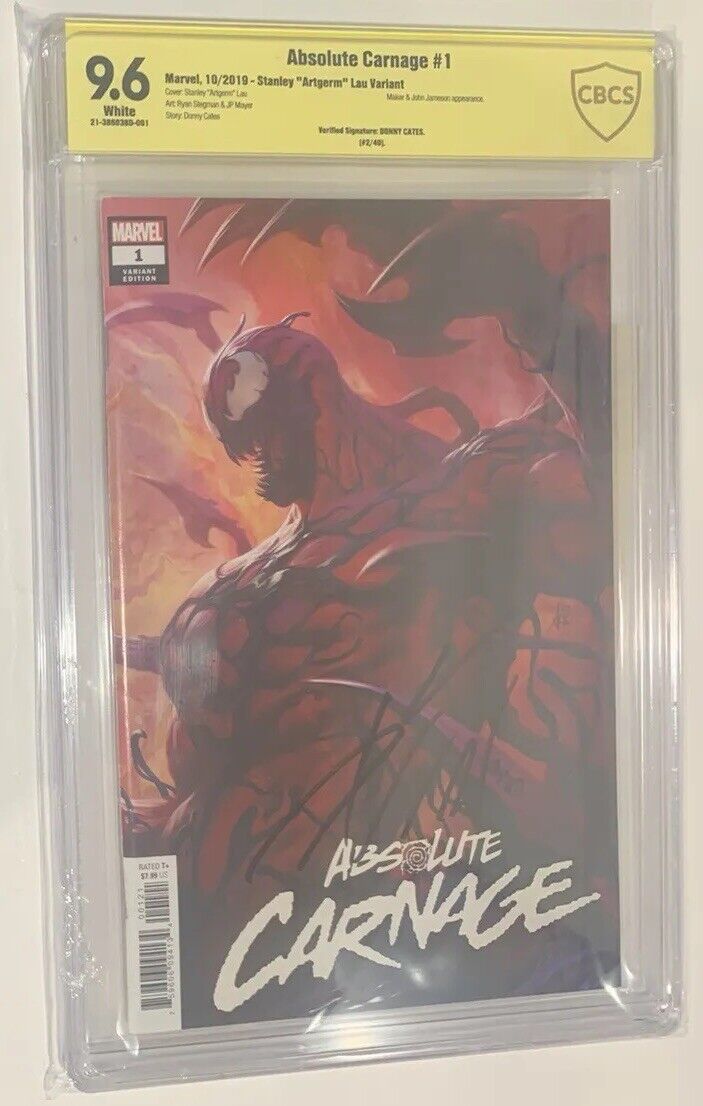 Marvel Absolute Carnage #1 Donny Cates Sign Graded CBCS 9.6 Not CGC Comic