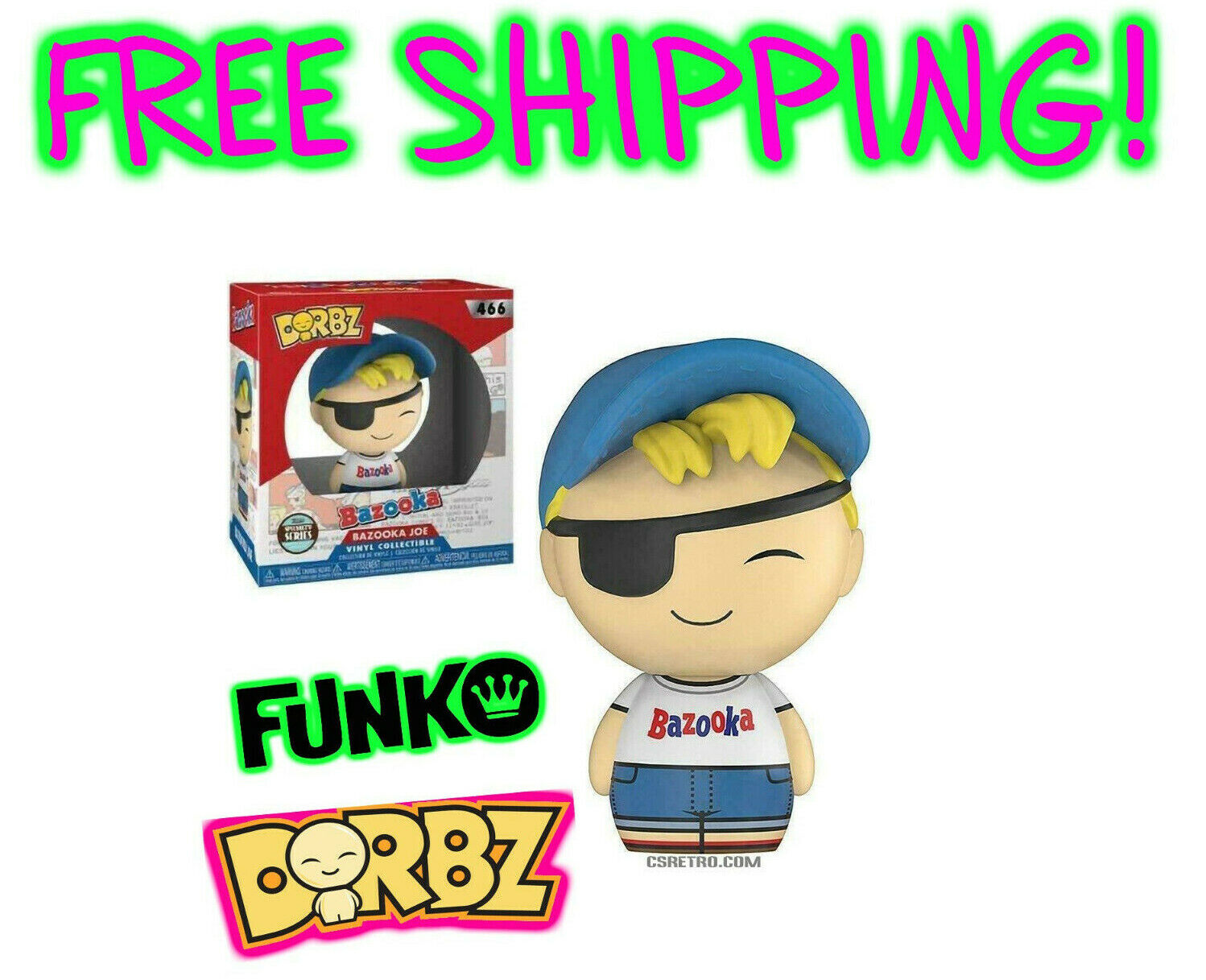 Bazooka Joe Bubble Gum Ad Icons Funko Dorbz Vinyl Kids Figure Collectible Toy 