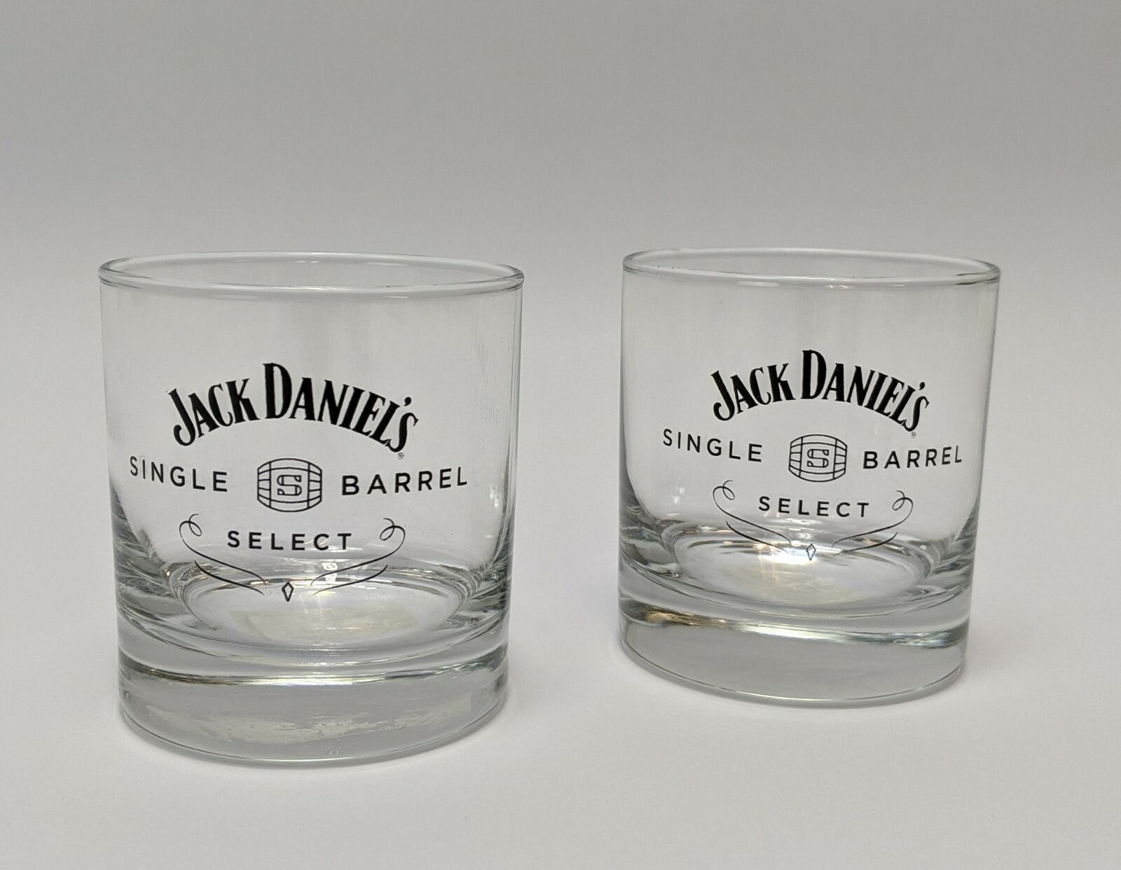 Jack Daniels Single Barrel Select Sipping Glass Serial Authentic 8 oz Set of 2