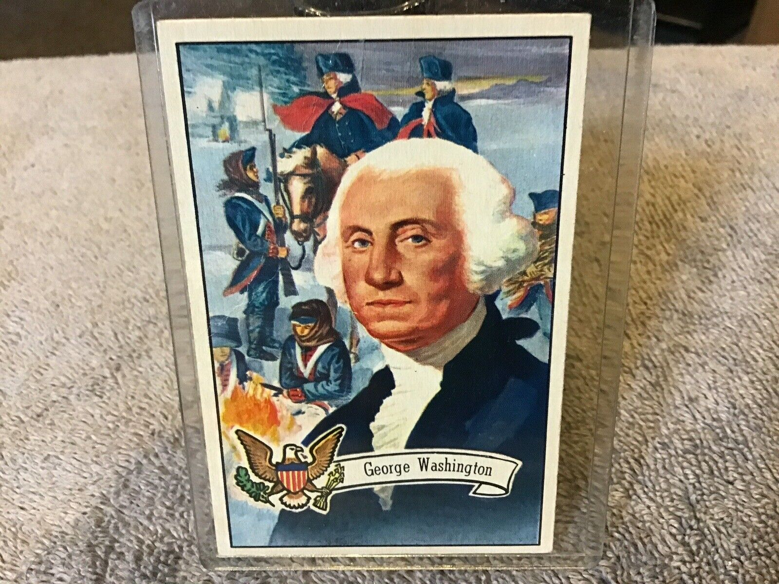 1952 BowmanU.S. Presidents George Washington 1st President Card #1 Light Creases