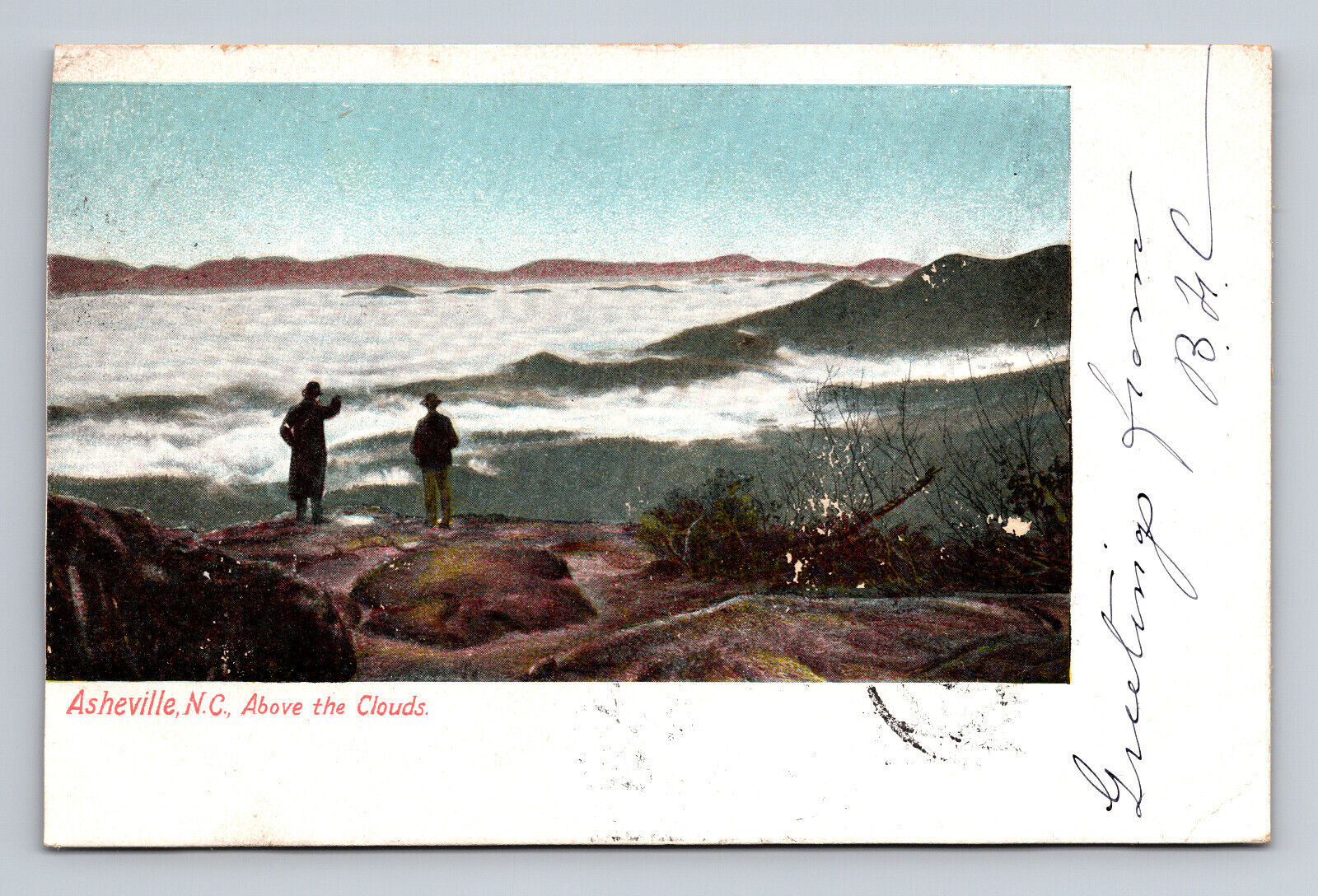 1906 Above the Clouds Asheville NC Undivided Back Postcard UDB Germany
