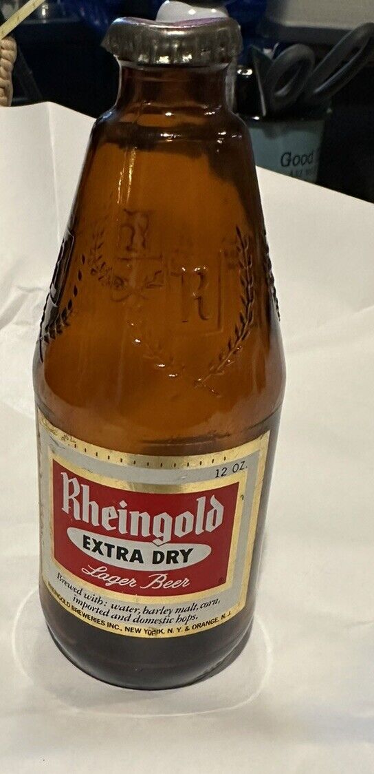 Vintage 1960’s Rheingold Extra Dry Lager Bottle Beer