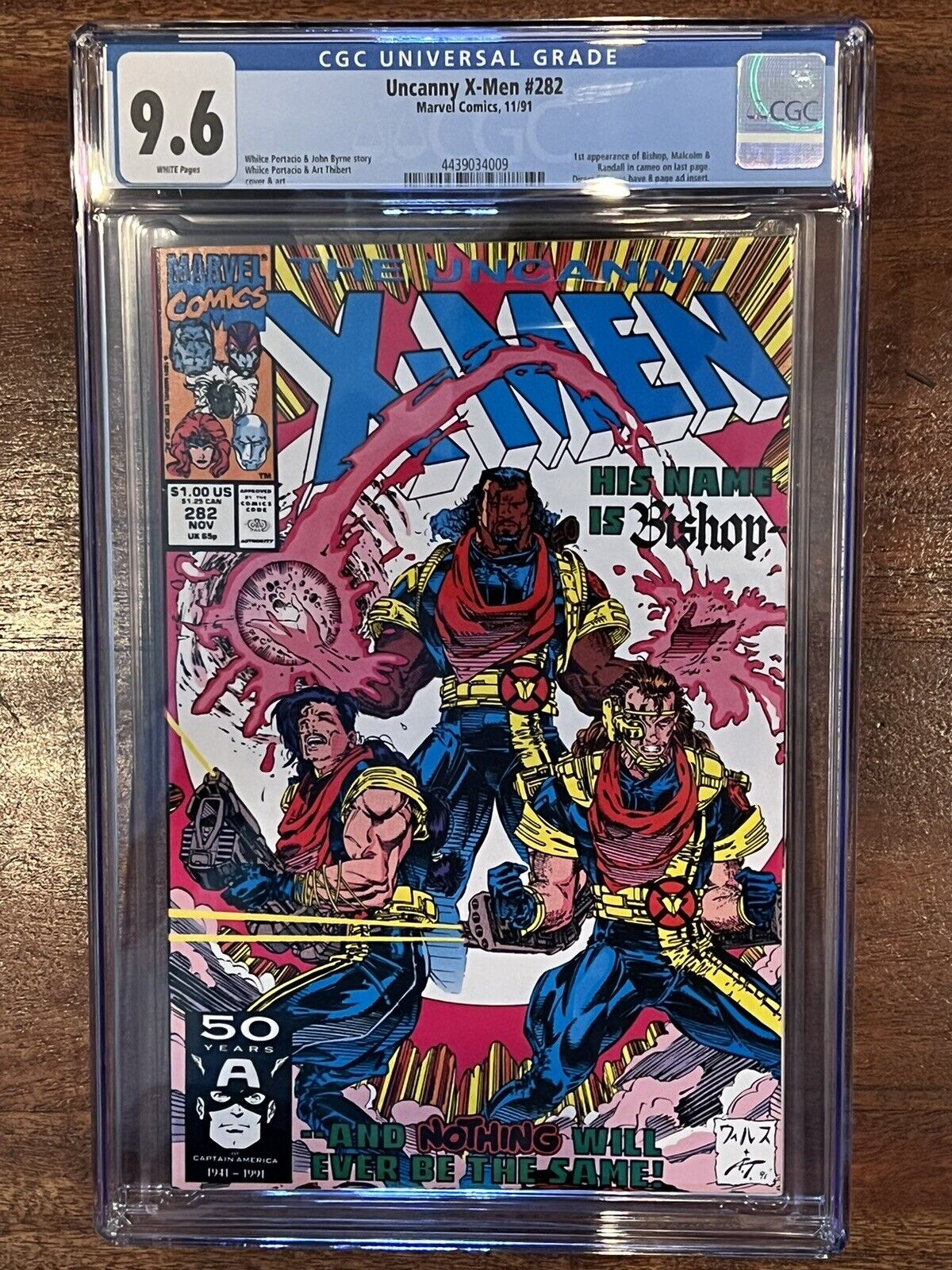 Uncanny X-Men #282 CGC 9.6 Marvel November 1991 1st Cameo Appearance of Bishop