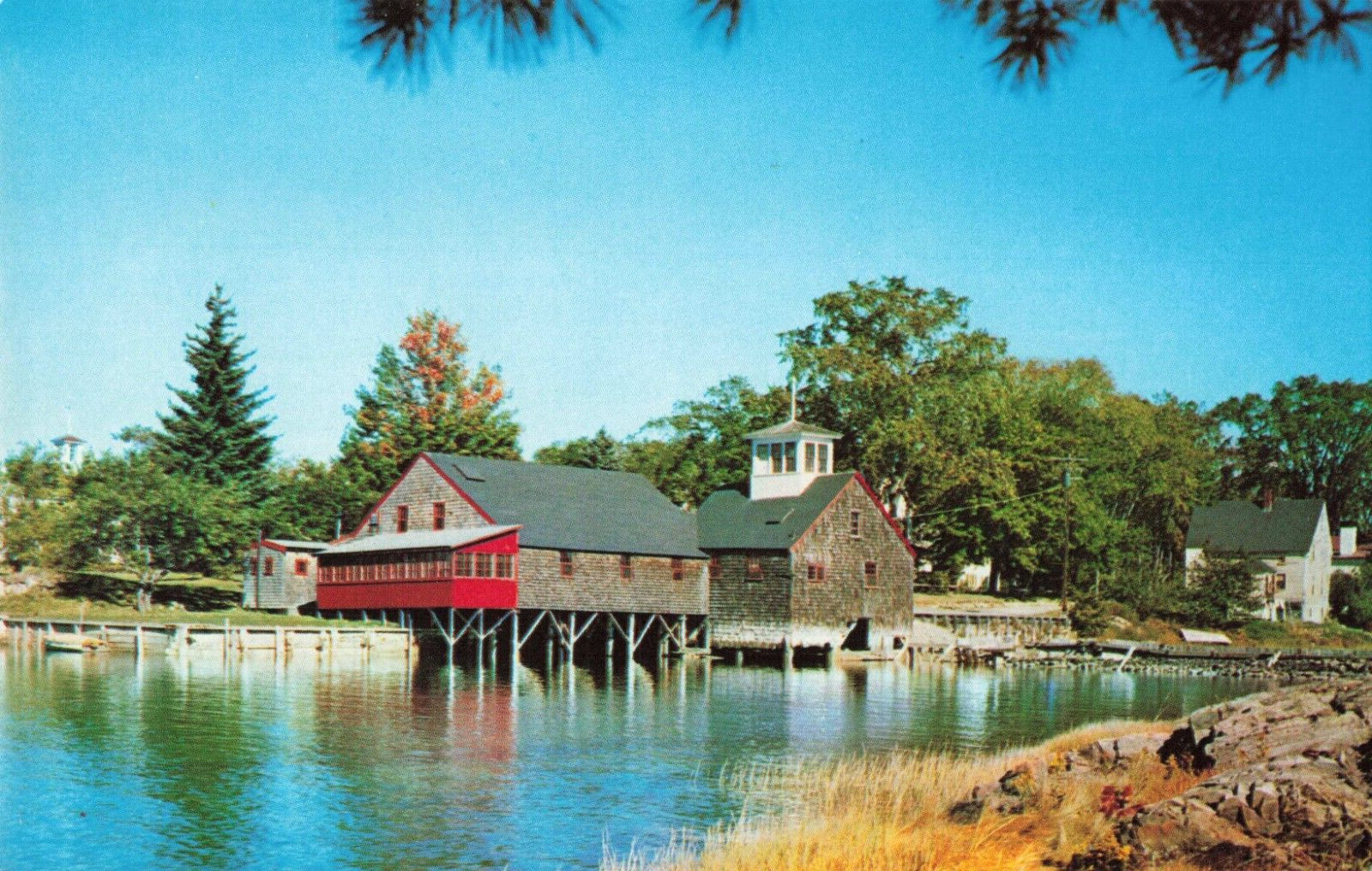 Kennebunkport ME Maine, Olde Grist Mill Restaurant Advertising, Vintage Postcard