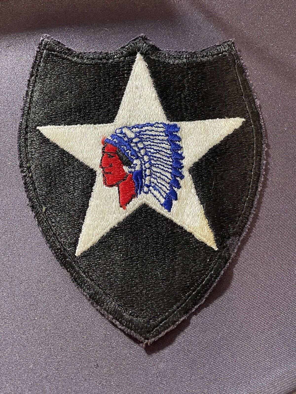 Vintage WW2 US Army 2nd Infantry Division Patch Original Cut-edge #070124-3