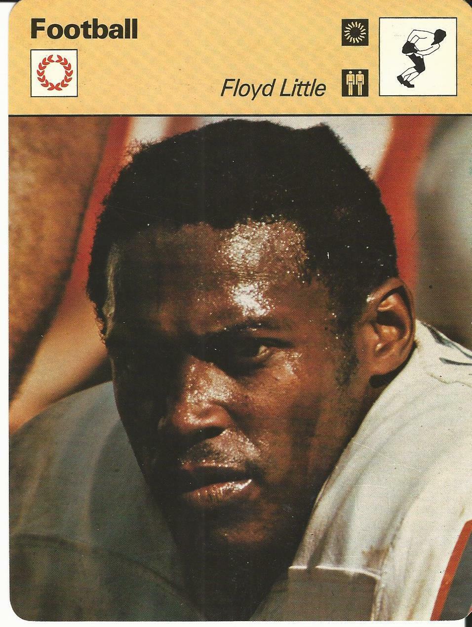 1977-79 Sportscaster Card, #64.19 Football, Floyd Little, Broncos