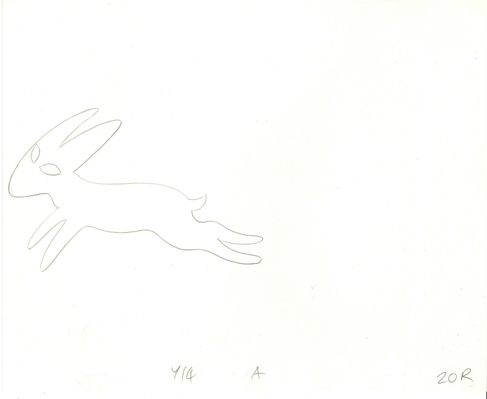 Watership Down 1978 Black Rabbit of Inle Production Animation Cel Drawing BR8