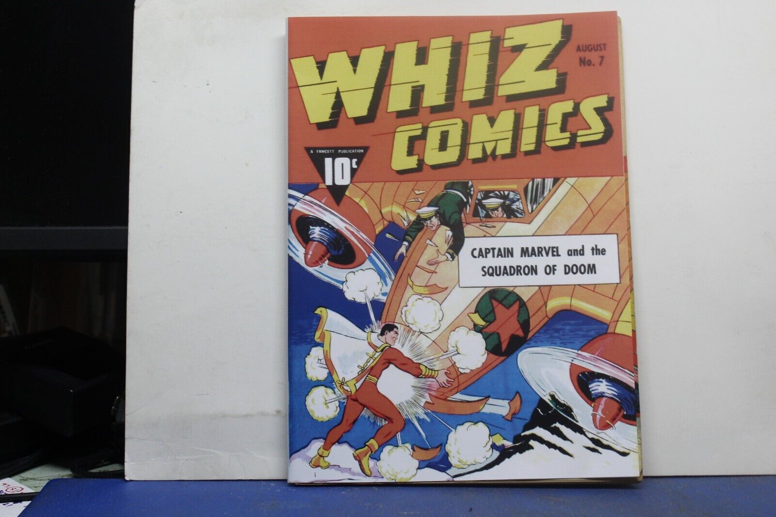 WHIZ COMICS #7 REPRO COVER OVER ORIGINAL COVER 1940