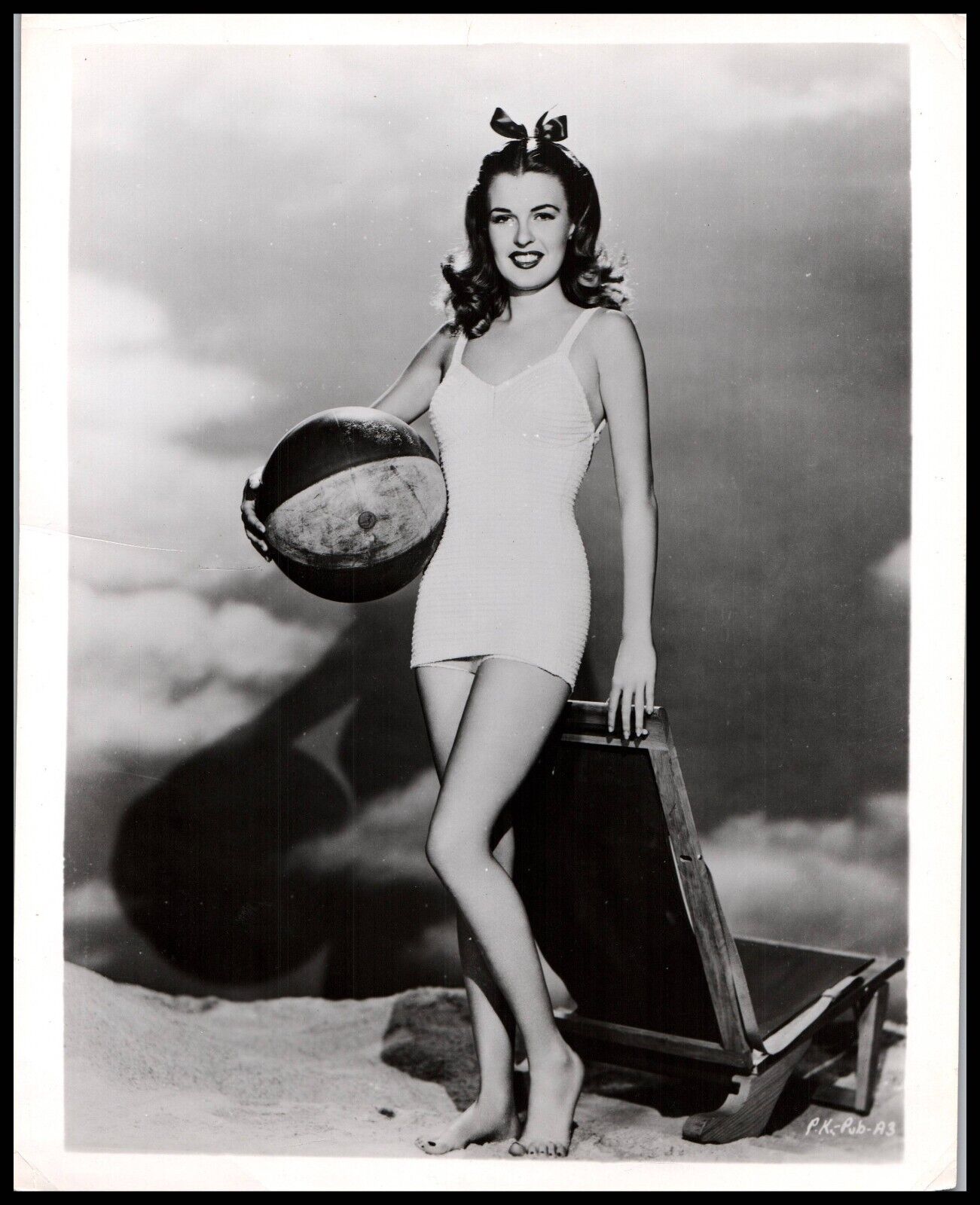 Peggy Knudsen (1950s) ❤ Sexy Leggy Cheesecake Swimsuit Vintage Photo K 526