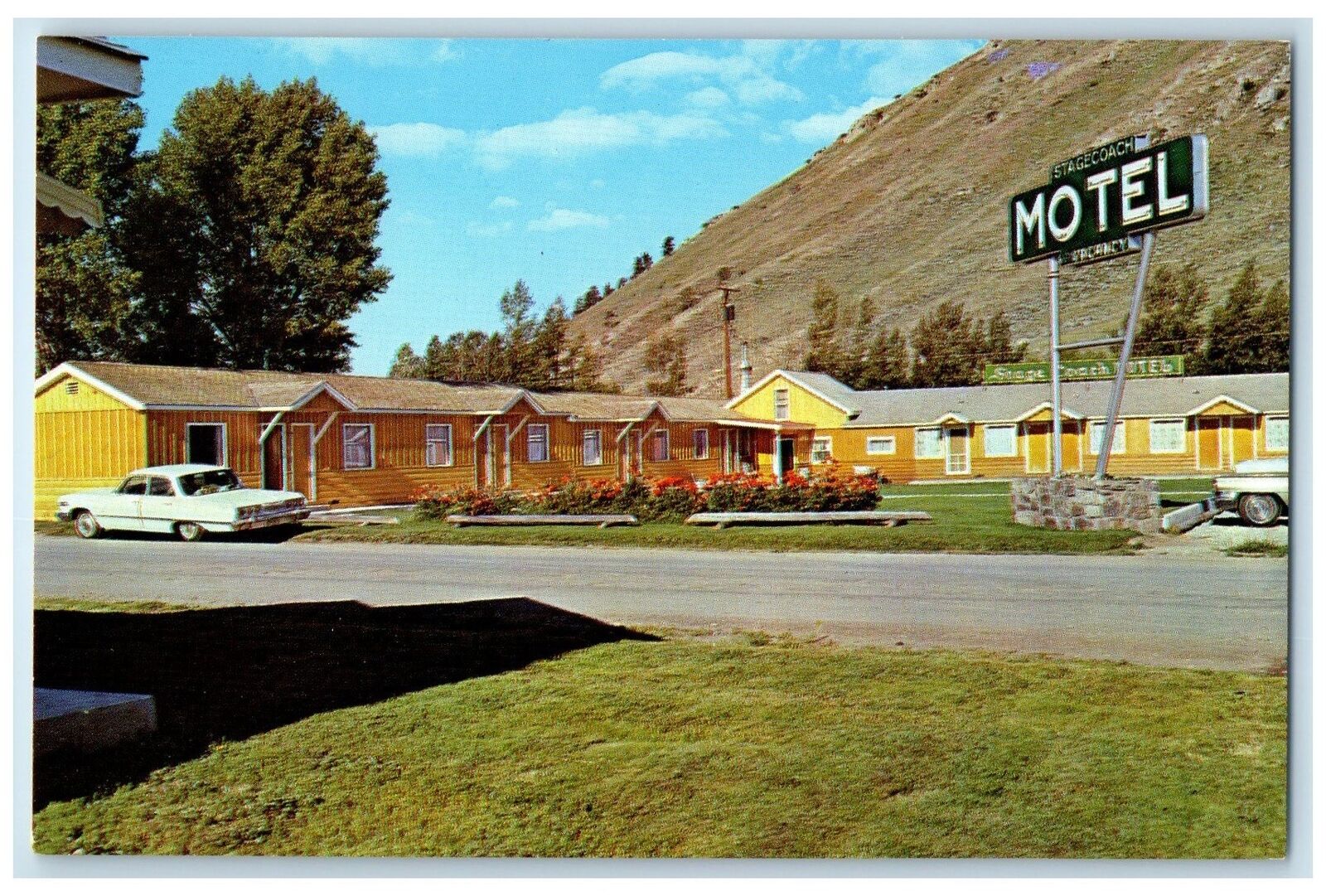 c1960's Stage Coach Motel Exterior Roadside Jackson Wyoming WY Unposted Postcard