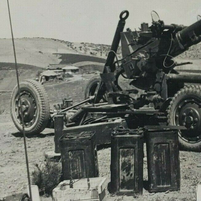 Inchon Incheon South Korea Automatic Artillery Gun Korean War 1950s Photo G45