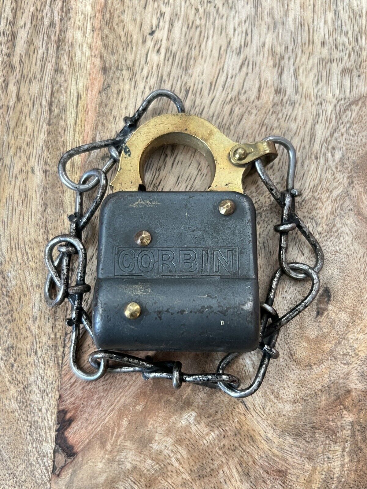 Vintage Antique Old Corbin Padlock No Key Lock