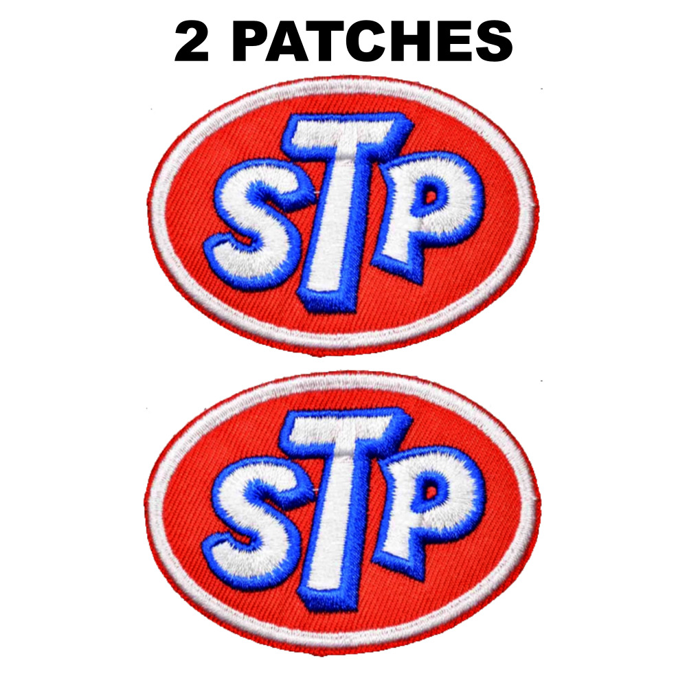 2 STP Oil Racing Embroidered Patch. Racing Motor Sport. Iron On Sew On 2