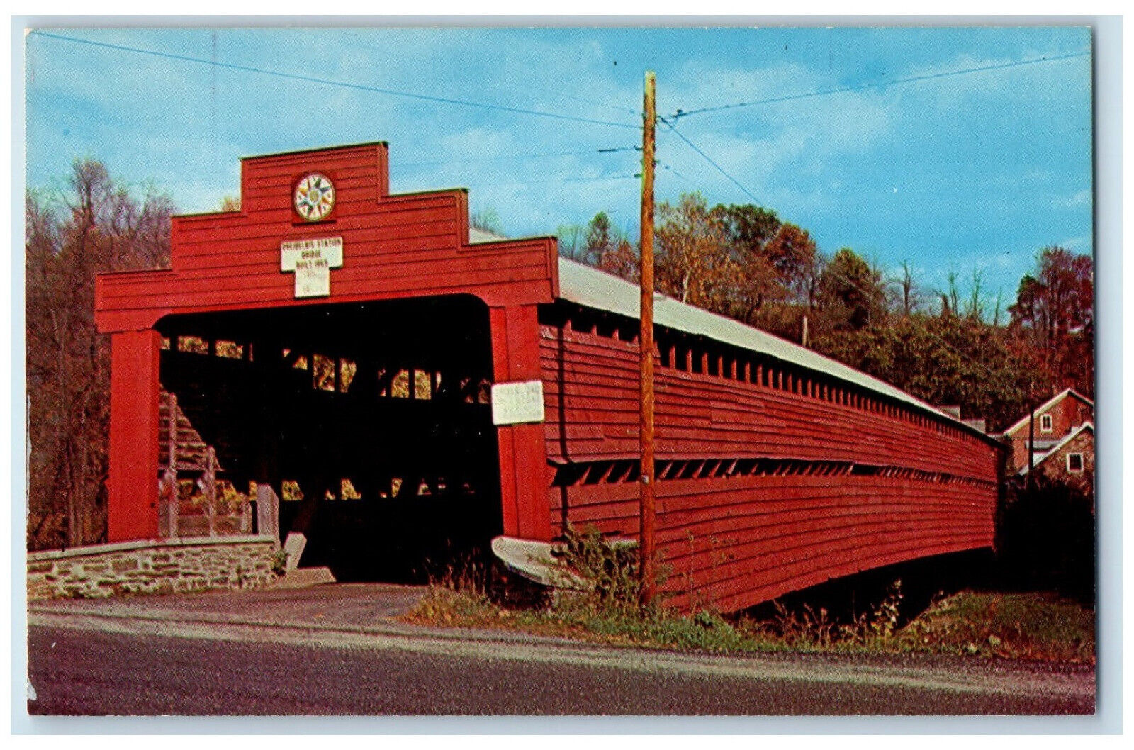 c1960's Covered Bridge Greetings from the Pennsylvania Dutch Country PA Postcard
