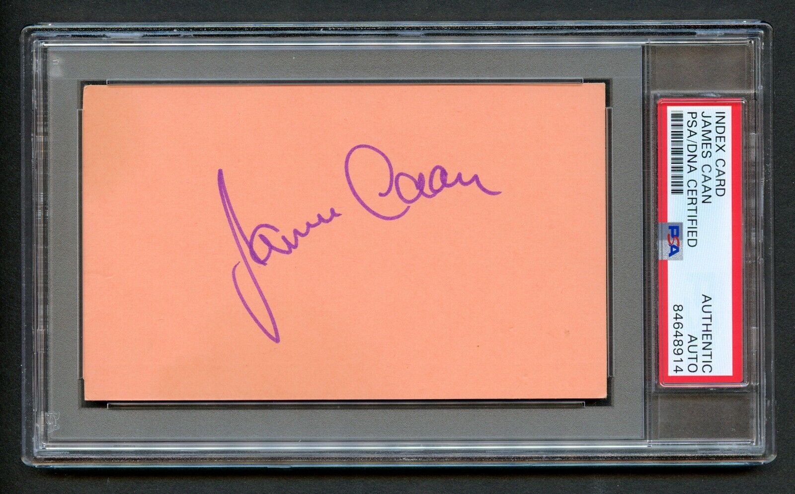 James Caan signed autograph Vintage 3x5 Actor: Brian\'s Song / The Godfather PSA