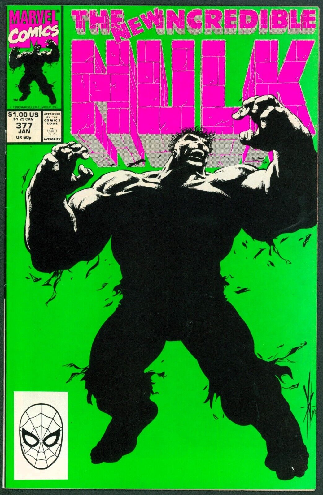 Incredible Hulk 377 NM- 9.2 1st Professor Hulk Marvel 1991