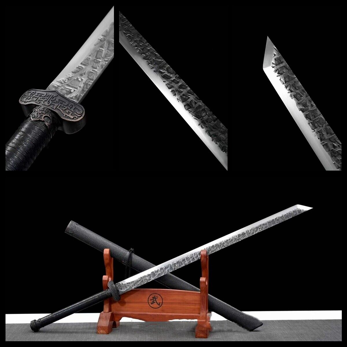 HEI Jin Gu Dao Chinese Kungfu Broadsword Sword Wushu Da Dao Sharp Combat Ready