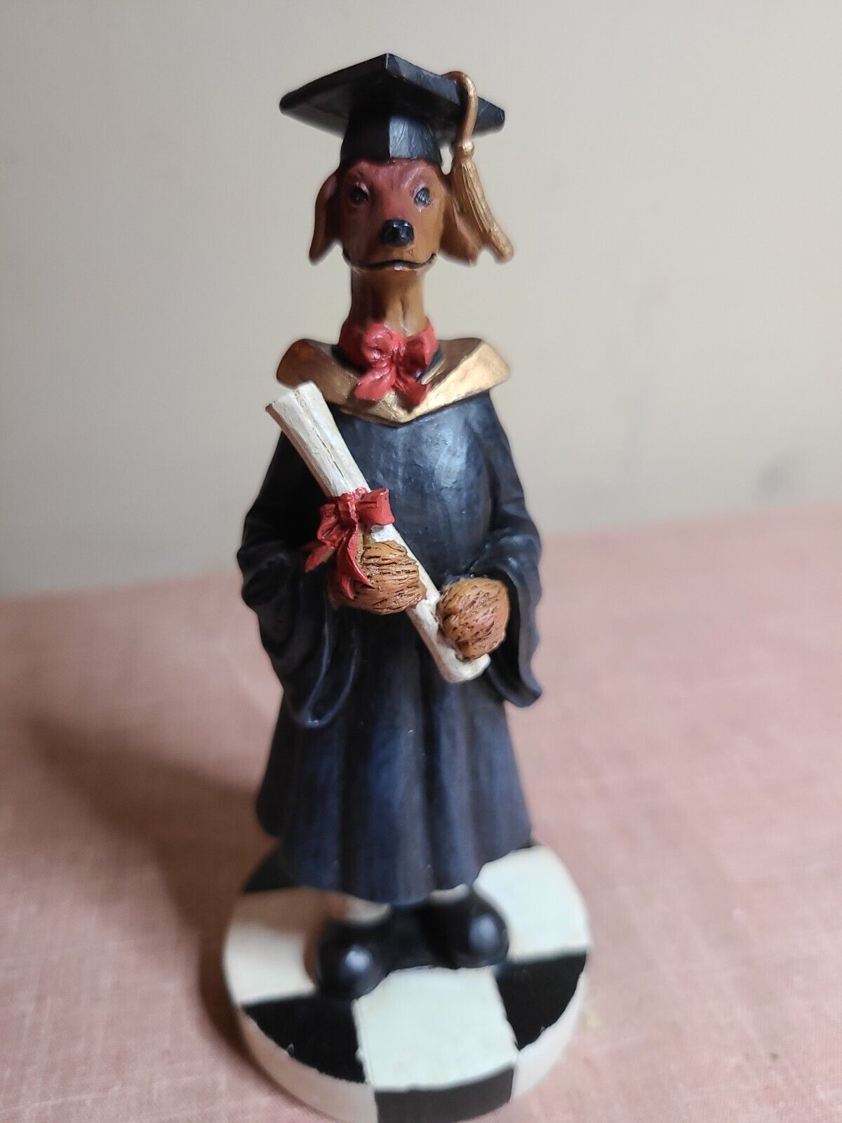 S.S.Sanna Dog Figurine Doberman Pinscher Graduate Resin