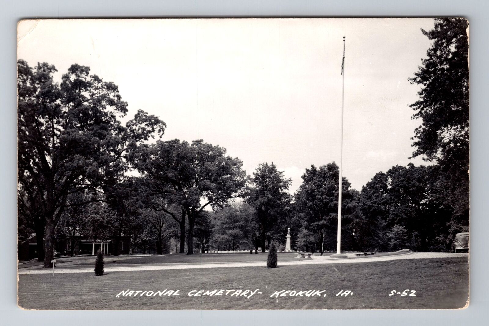 Keokuk IA-Iowa RPPC, National Cemetery, Antique, Vintage Postcard