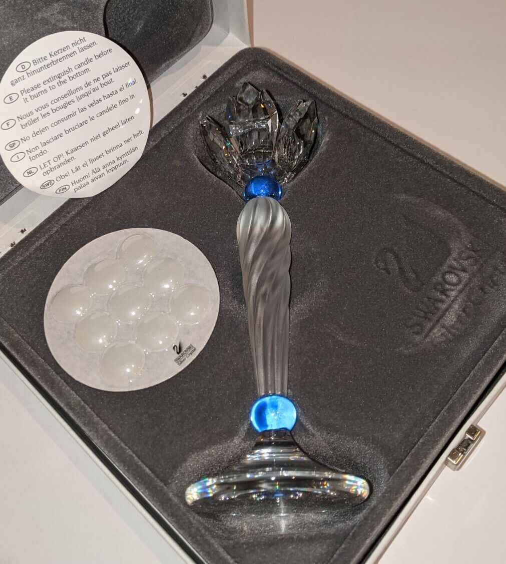 Swarovski 207012, Blue Flower Candleholder 6