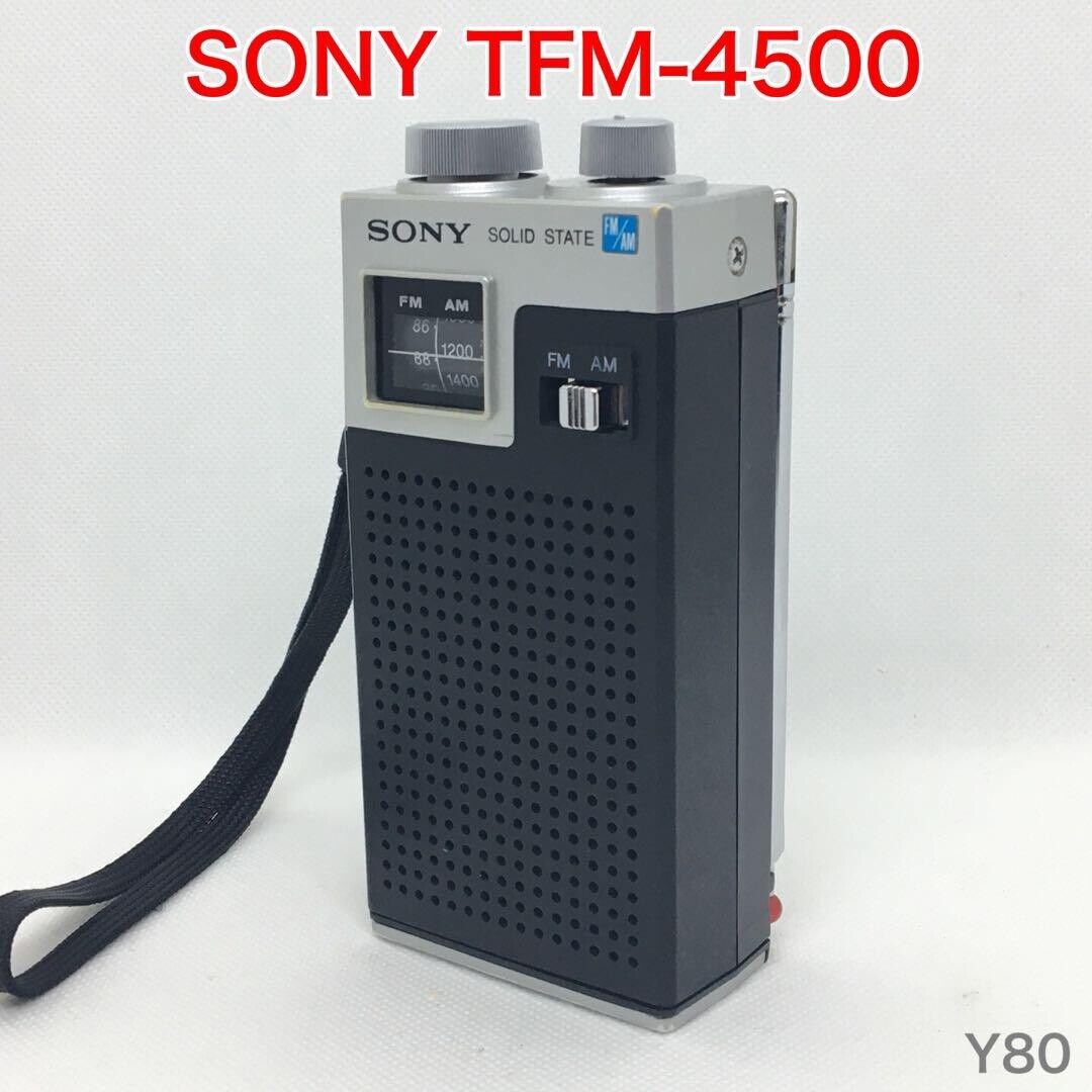 Sony TFM-4500 Transistor Pocket Radio AM FM Portable Tested 1970s Vintage FedEx