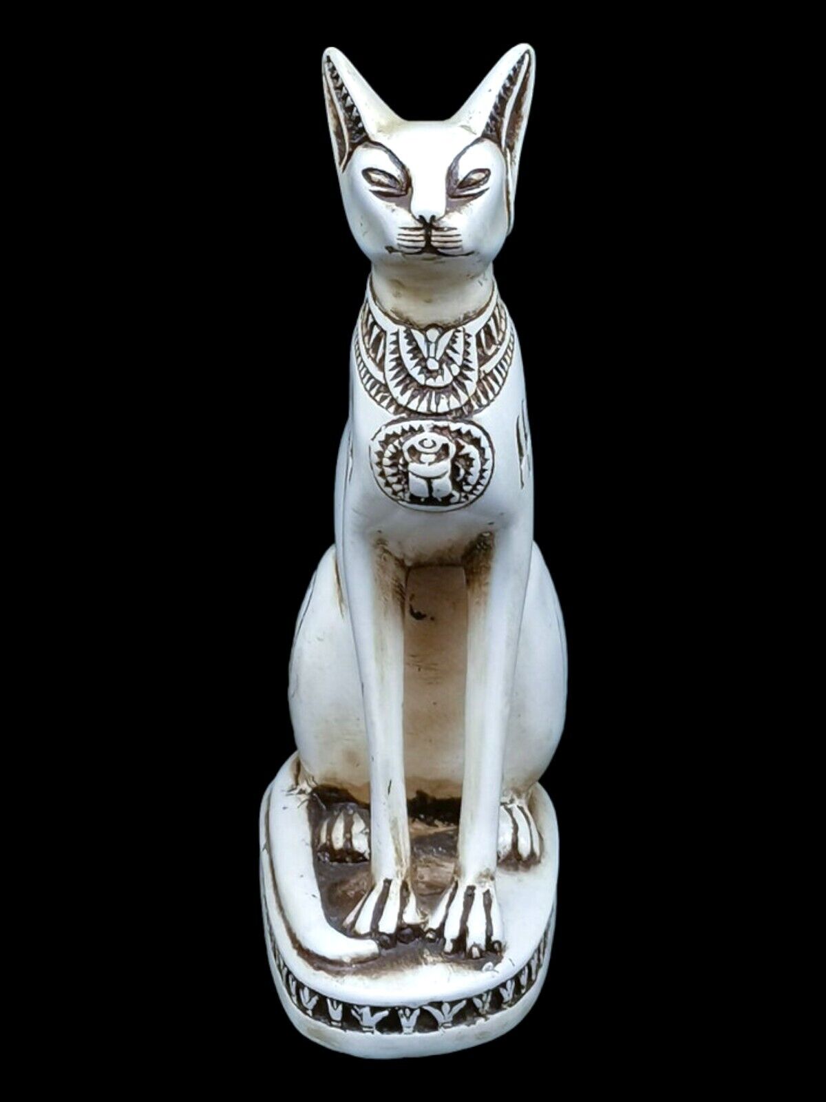 UNIQUE ANTIQUE ANCIENT EGYPTIAN Statue Goddess Bastet Cat Isis Scarab Stone