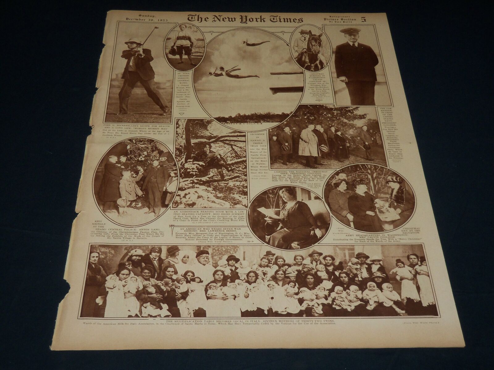 1923 DECEMBER NEW YORK TIMES PICTURE SECTION - ENGLISH BEAUTIES - NT 8889