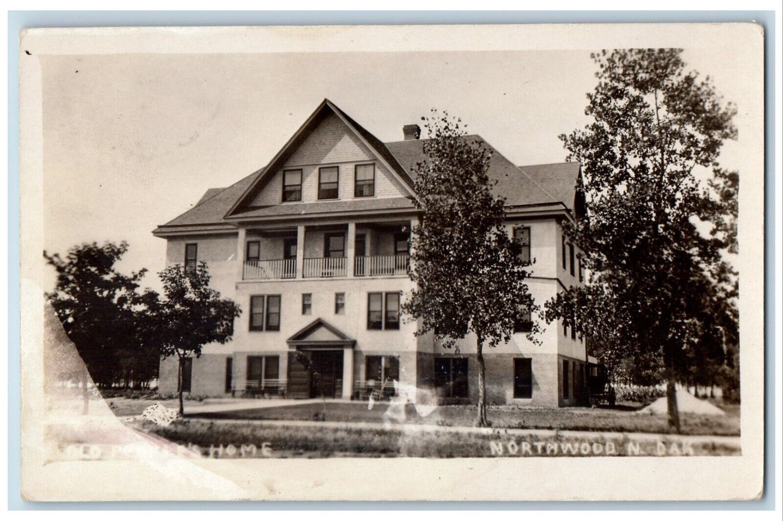 Northwood North Dakota ND Postcard RPPC Photo Home RPO 1921