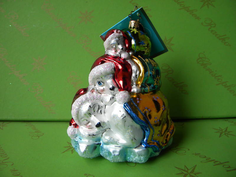 Christopher Radko Polar Ice Snaps Glass Ornament 