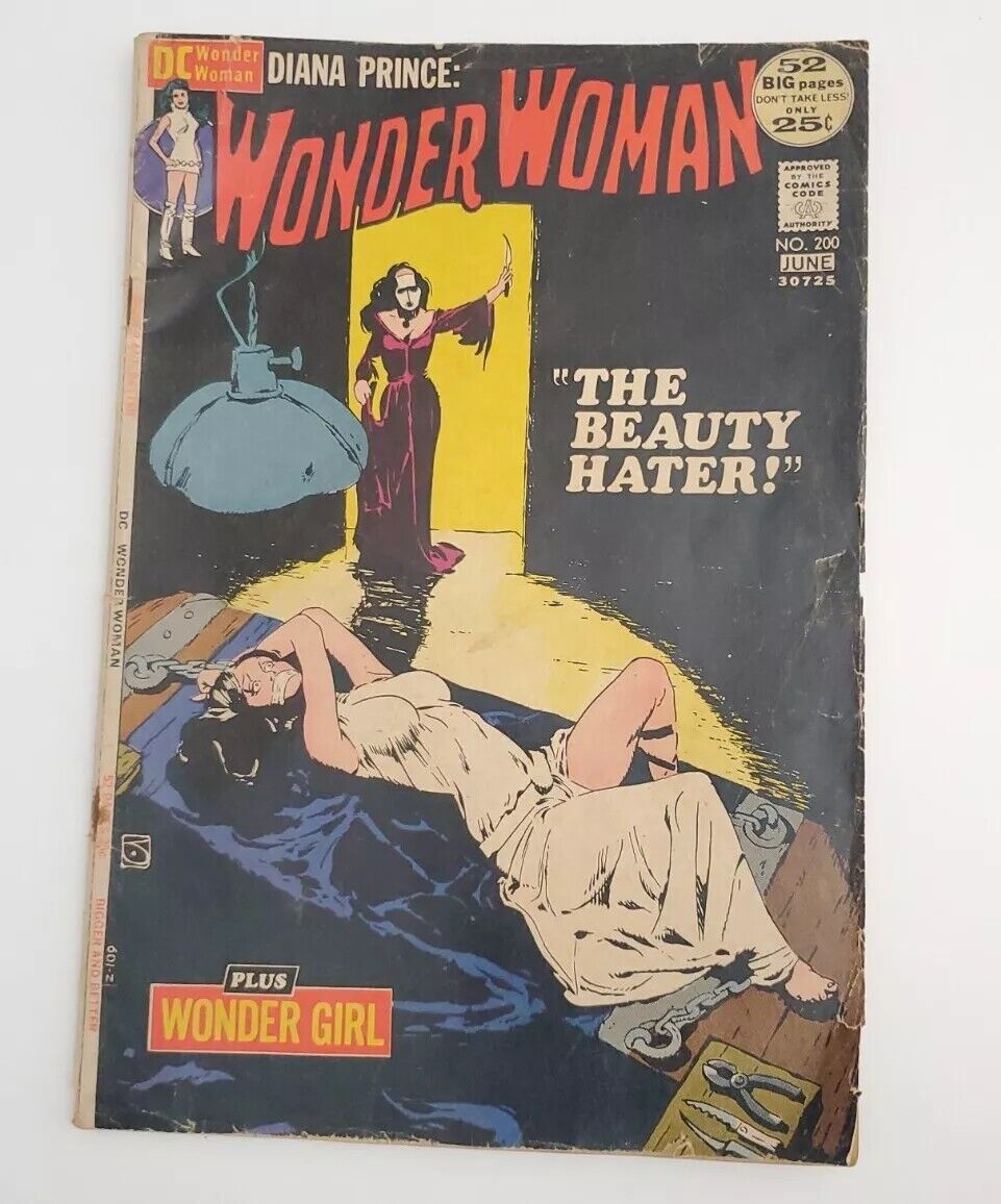 Wonder Woman #200 1972 DIANA PRINCE Jeff Jones Bondage Cover VG-