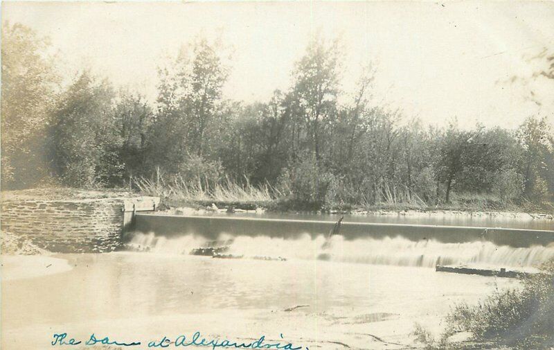 Alexandria Nebraska River Dam C-1910 RPPC Photo Postcard 20-6625