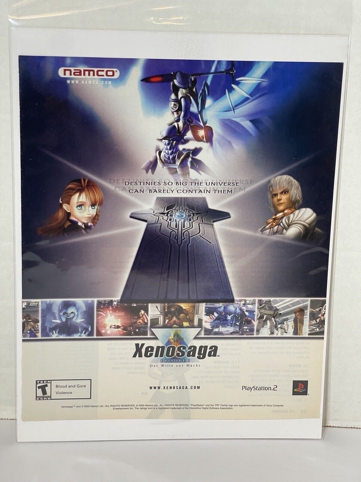 2001 Xenosaga Episode I 1 PS2 Vintage Print Ad/Poster Official RPG Promo Pop Art