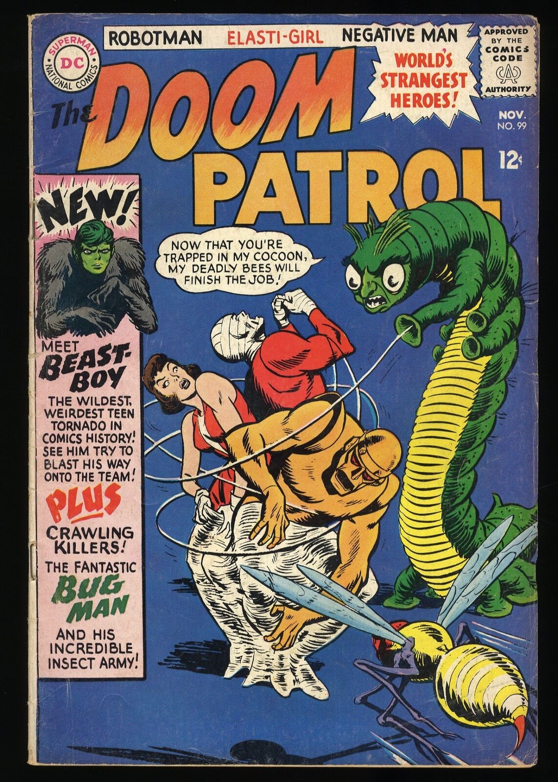 Doom Patrol #99 VG+ 4.5 1st Appearance Beast Boy Bob Brown DC Comics 1965