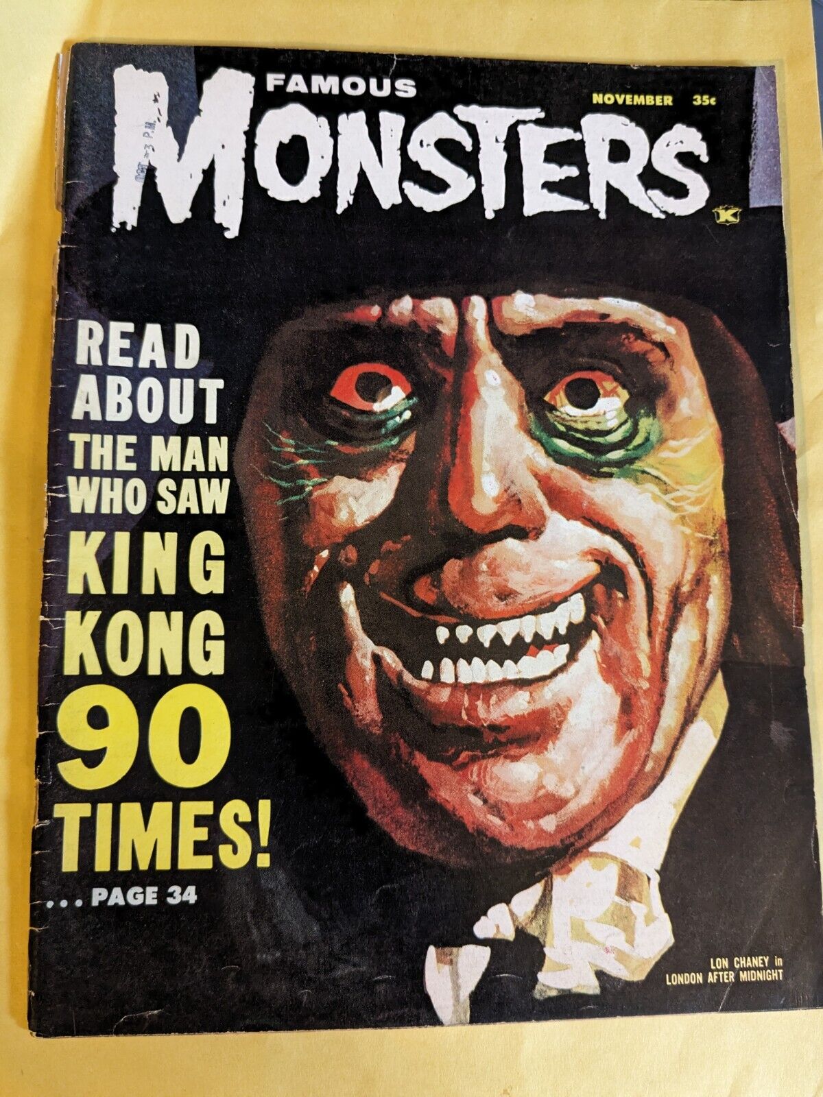 Famous Monsters Vol.4 No.5 Nov. 1962 King Kong Lon Chaney Best Offer