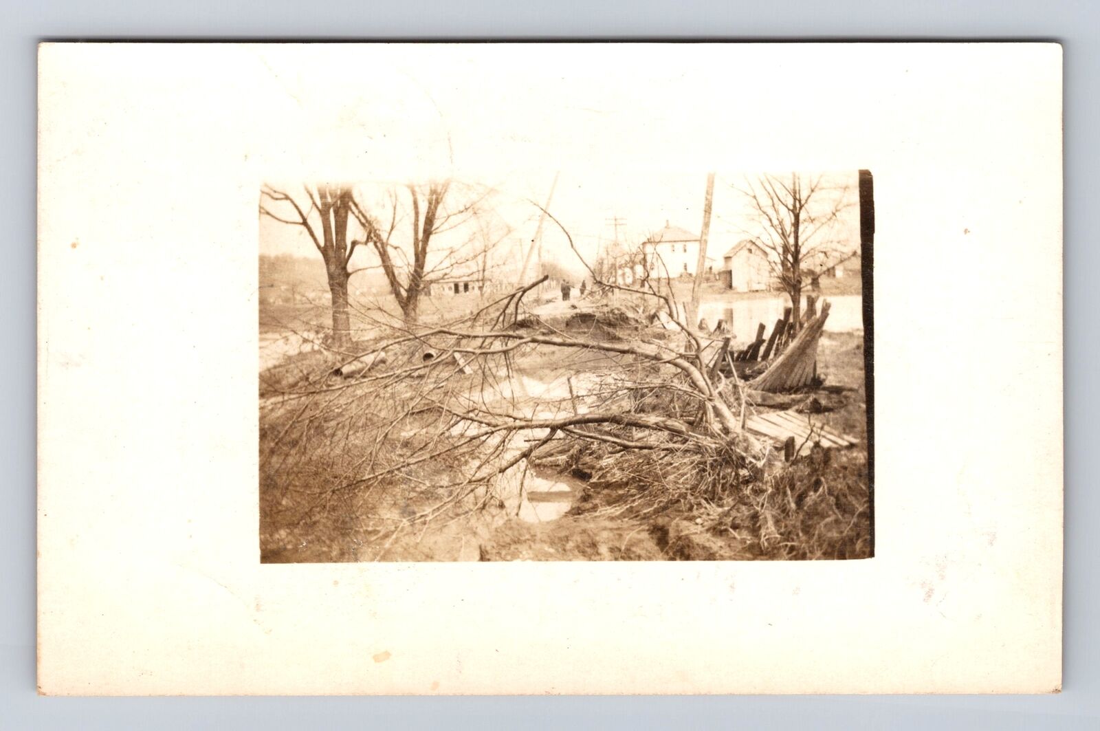 Newcomerstown OH-Ohio, RPPC: 1913 Flood Disaster Real Photo Vintage Postcard