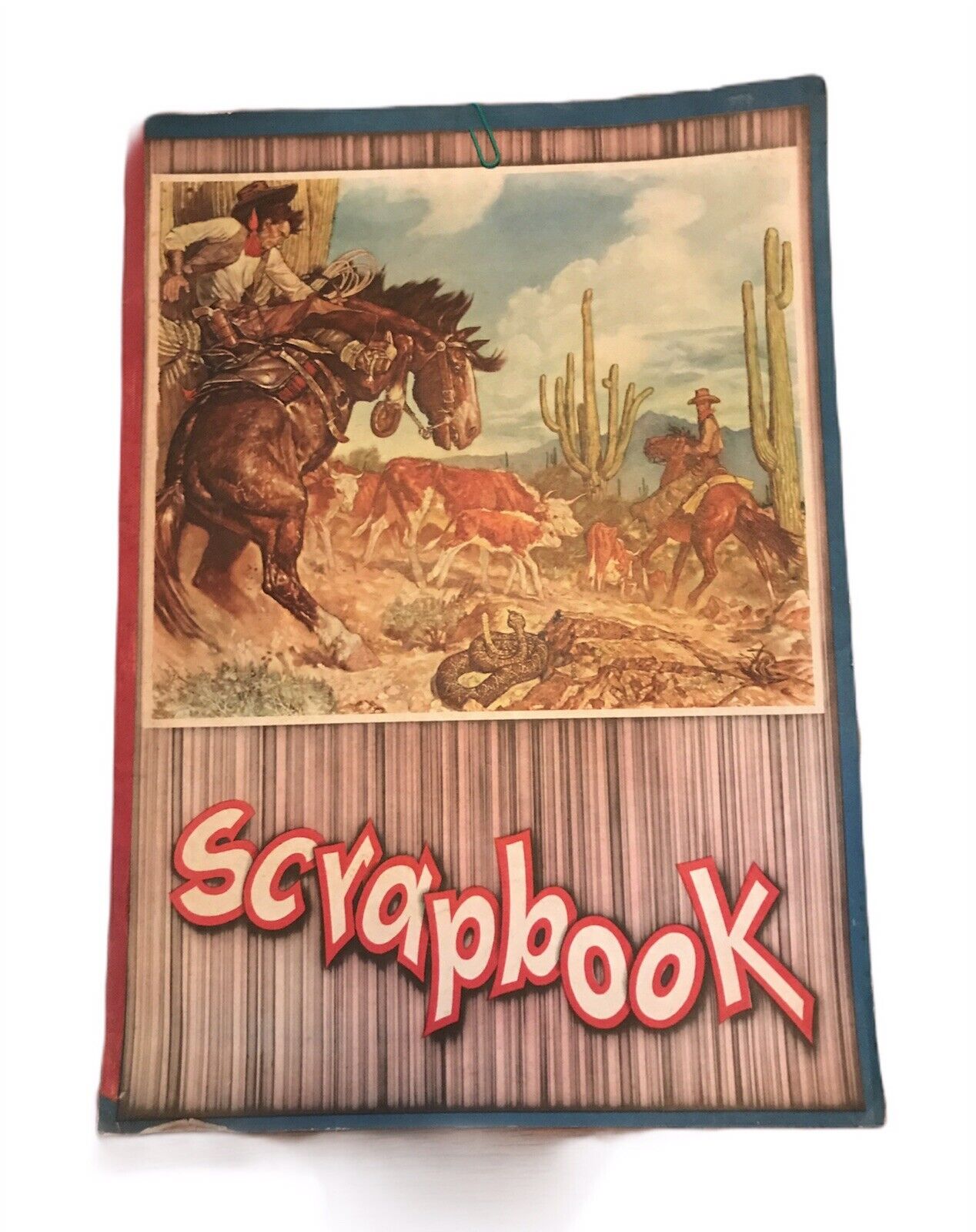 Vintage Western Horseback Paper Scrapbook