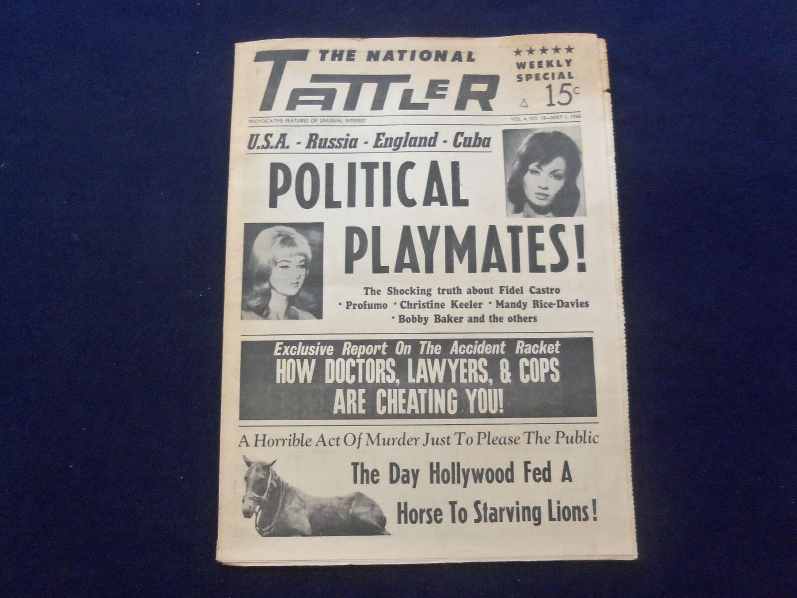 1966 MAY 1 THE NATIONAL TATTLER NEWSPAPER - POLITICAL PAYMATES - NP 6879