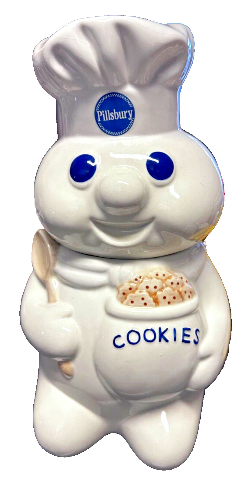 1998 pillsbury dough boy cookie jar that makes noise good condition