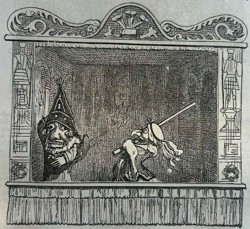 1871 Old Time Puppets Punch and Judy illustrated