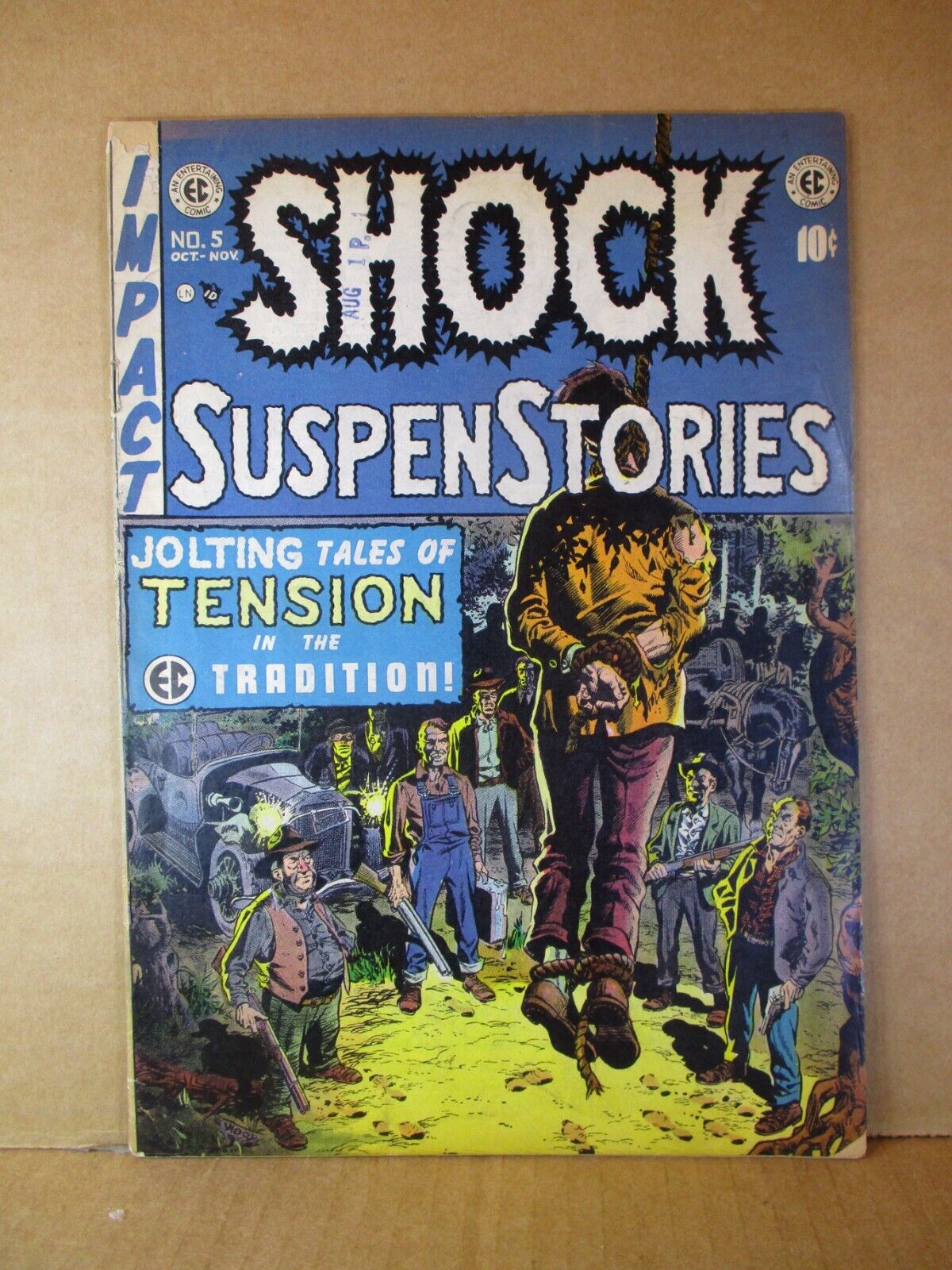 Shock SuspenStories 5 Wood HANGING C 1952 Davis, Kamen, Orlando EC Comics Horror
