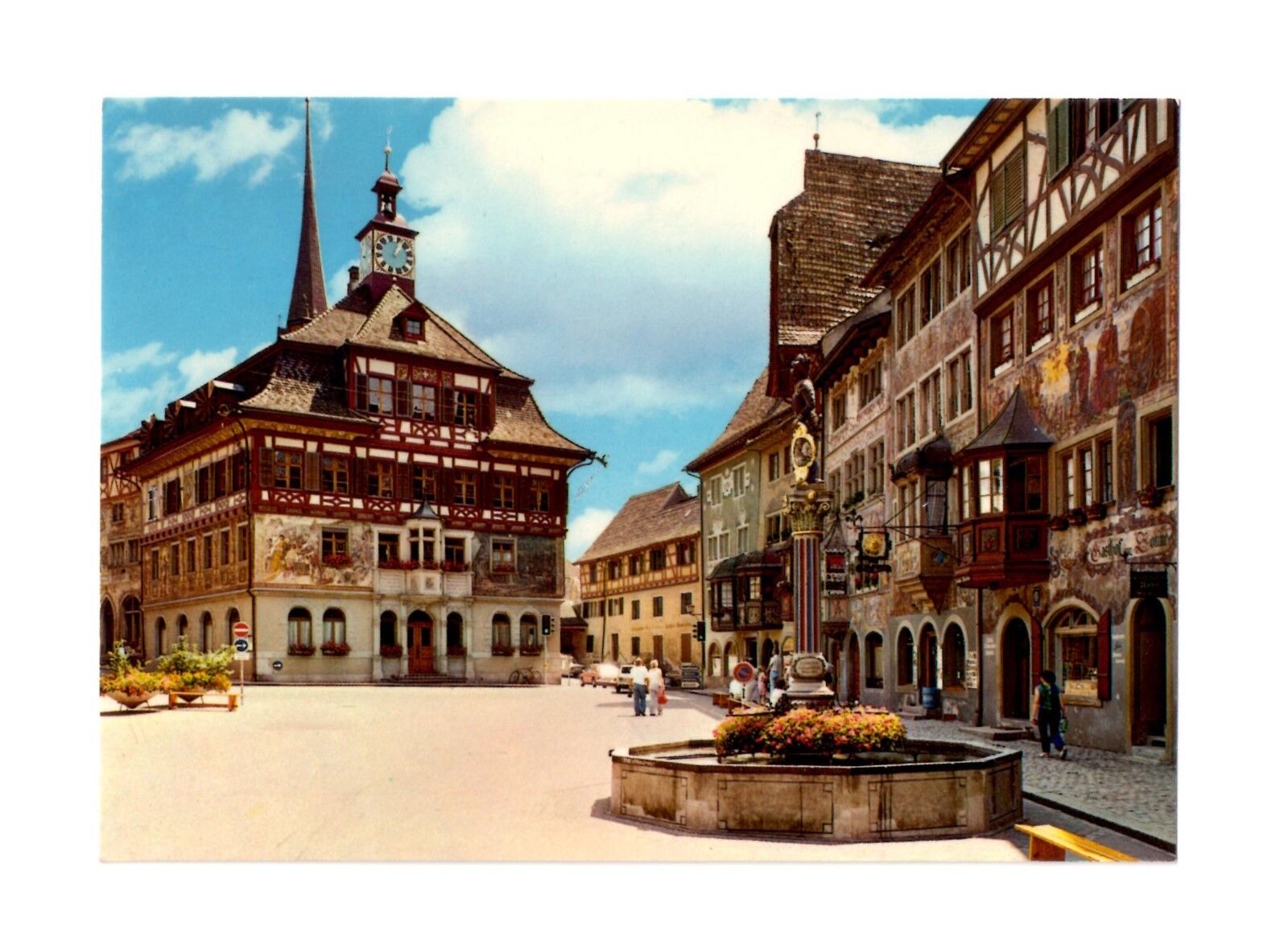 Switzerland 1977 Stein Am Rhein Rathausplatz - Canton of Schaffhausen Un-posted 