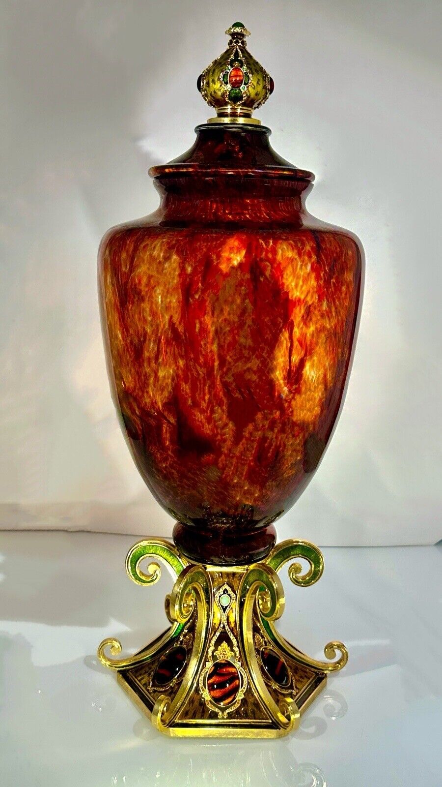 Very Rare Jay Strongwater Augustus - Tall Apothecary Jar - 25” Retail $3800