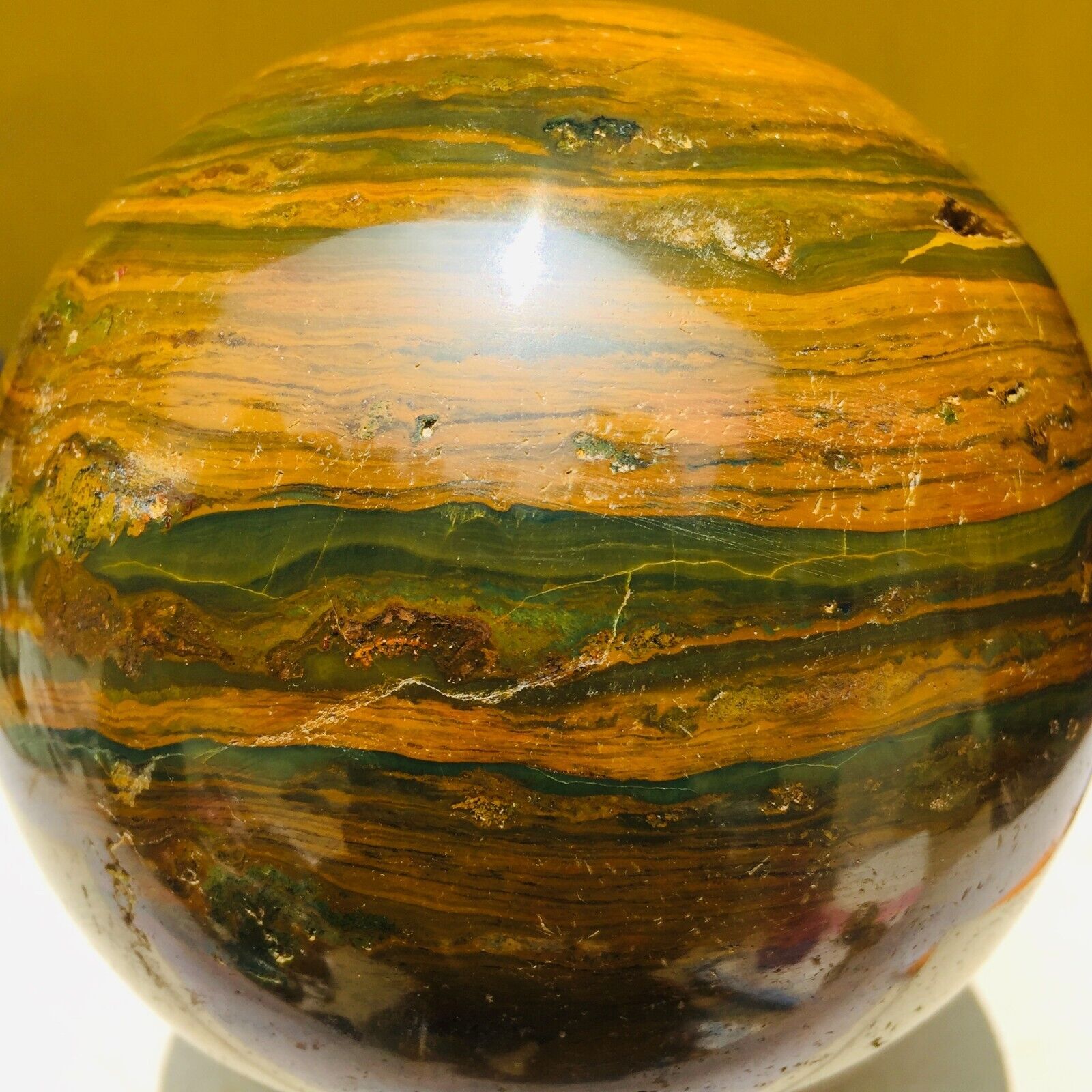 1915g Large Colourful Ocean Jasper Quartz Crystal Sphere Healing Specimen