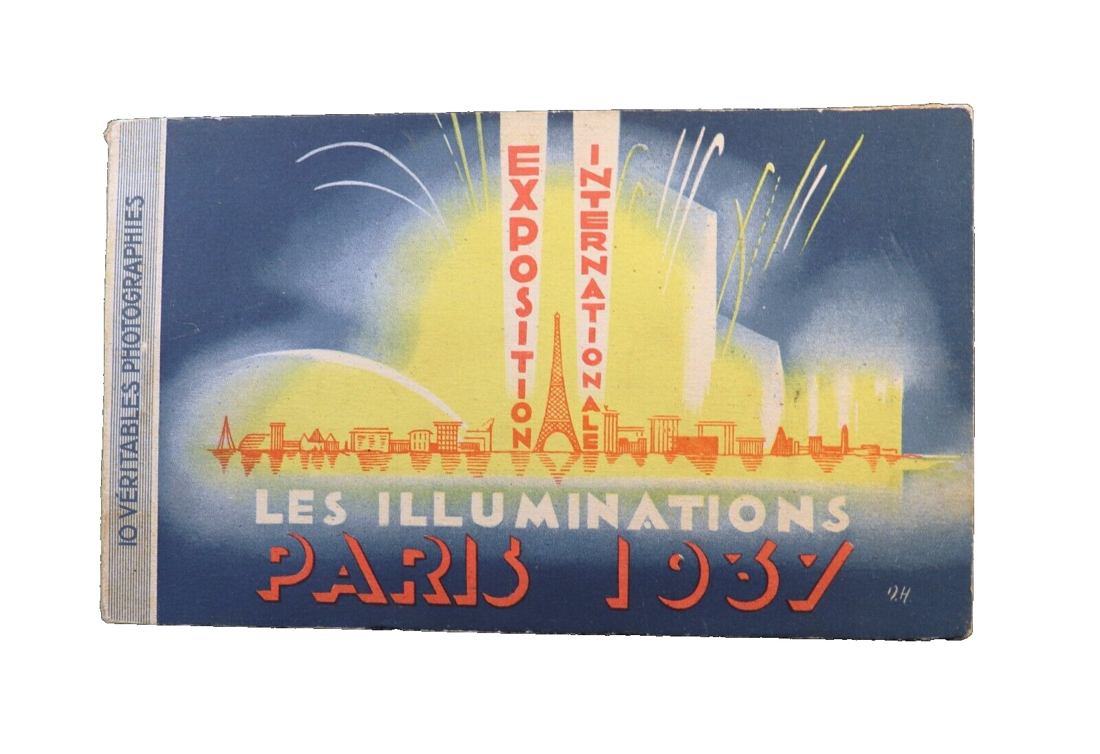 1937 Paris Exposition International RPPCs Book of 10 Les Illuminations Unused
