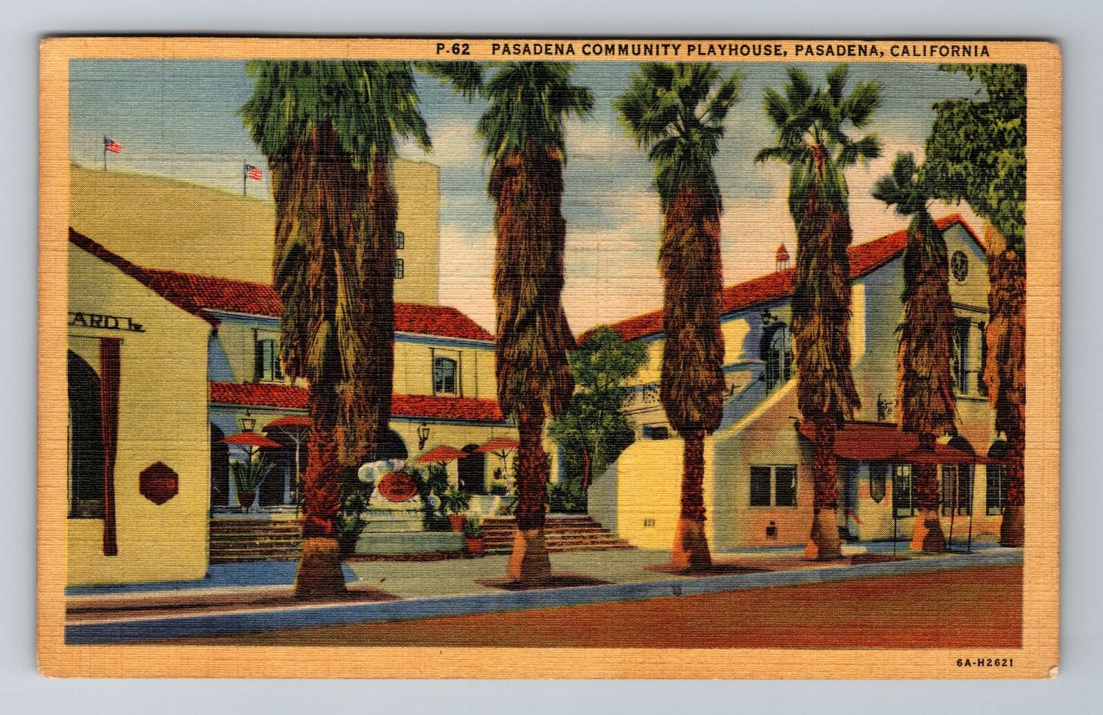 Pasadena CA-California, Pasadena Community Playhouse, Vintage c1948 Postcard