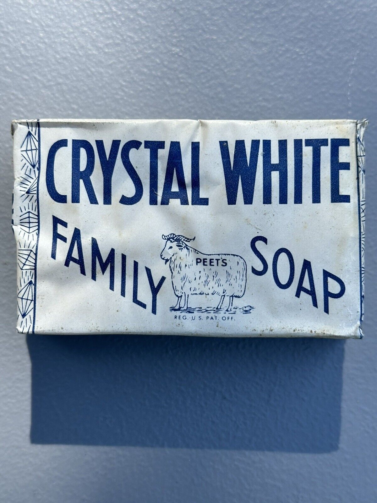 Vintage Soap Bar (Peet's Crystal White, Colgate-Palmolive-Peet) ~1930's NOS